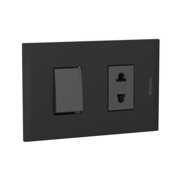 BTICINO Llave interruptor + Tomacorriente (mixto) empotrado