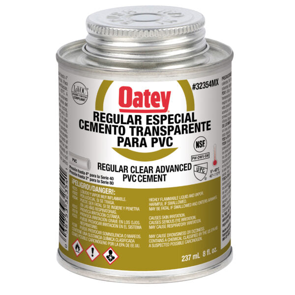 OATEY Pegamento PVC Transparente 1/16" GL.