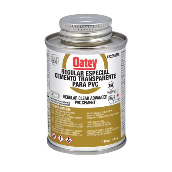 OATEY Pegamento PVC Transparente 1/32" GL.